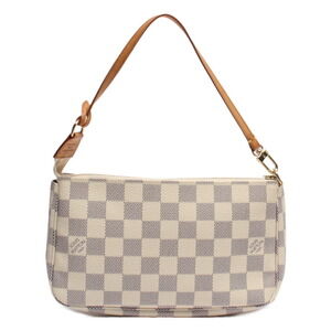 Louis Vuitton handbag accessory pouch Pochette Accessoires Damier Azur White